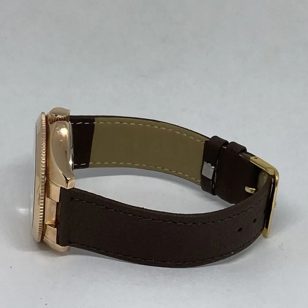 Fossil AM4622 Women's Brown Leather Analog White Dial Genuine Wrist Watch HK953